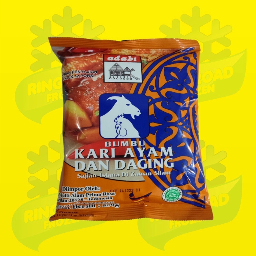 

ADABI BUMBU KARI AYAM DAN DAGING 250 GR