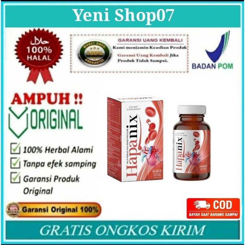 Hapanix Asli Obat Asam Urat Tensi Darah Tinggi Obat Hipertensi Struk BPOM