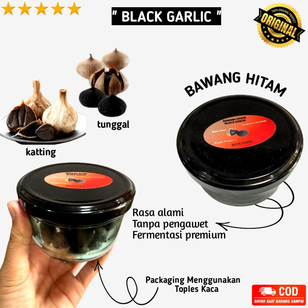 

Black Garlic 100% Asli - Bawang Hitam Tunggal - Bawang Hitam Kating - K E