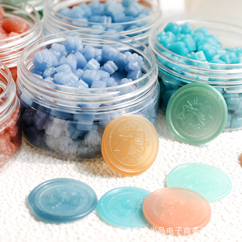 

60g/bottle 150pcs Cute Cat Claw Fire Paint Wax Particles Beautiful Jelly Color Wax for Invitations Envelope Postcard Stamp