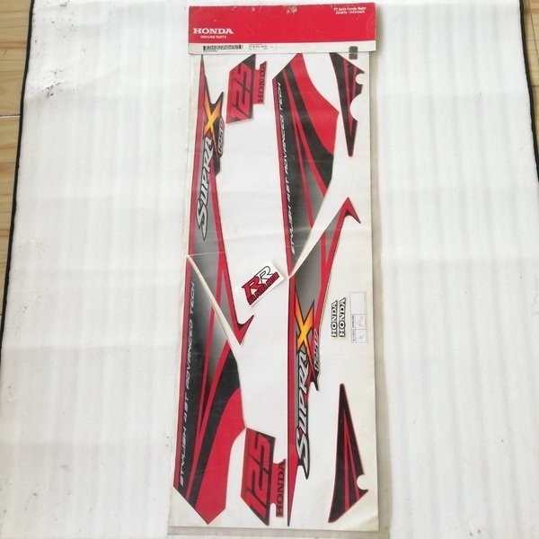 grafik graphic striping sticker body bodi original ori honda supra x 125 x125 d lama tahun 2008 2009