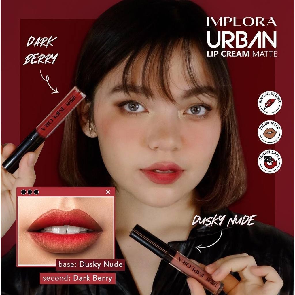 Paket 2 in 1 Ombre Implora Lip Cream Matte  / Implora Lip Cream Ombre / Paket Ombre Implora