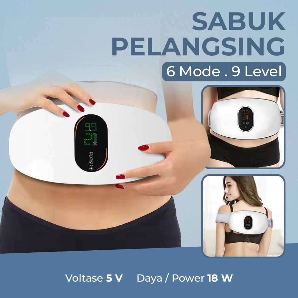 COD Alat Sabuk Getar Panas EMS Pelangsing Pengecil Pembakar Lemak Perut Buncit Wanita Pria Cepat Dan