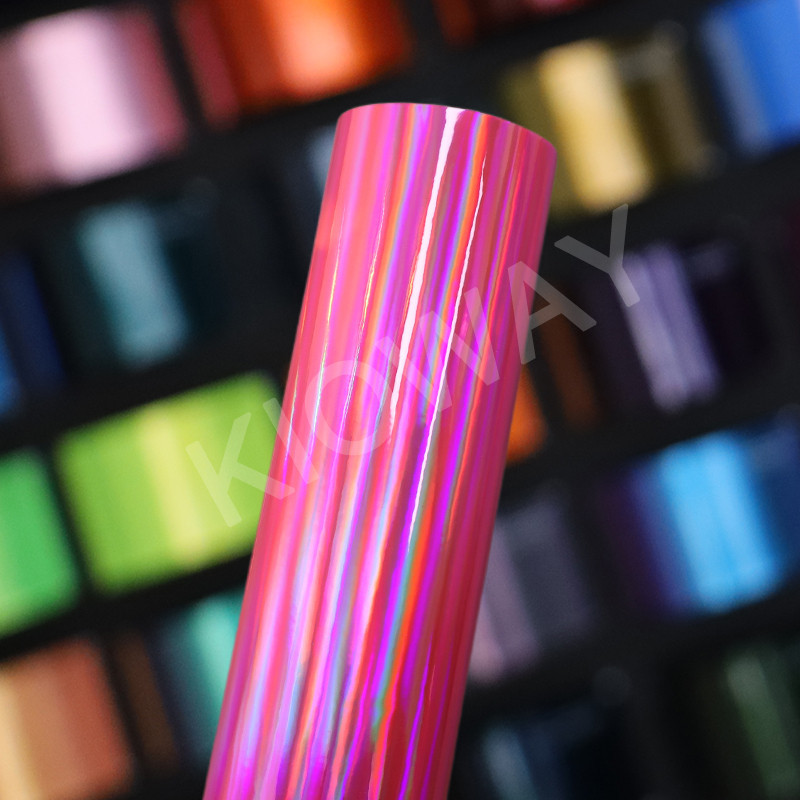 Highest quality Holographic Chrome pink venom vinyl wrapping film Car wrapping pink Holographic chro