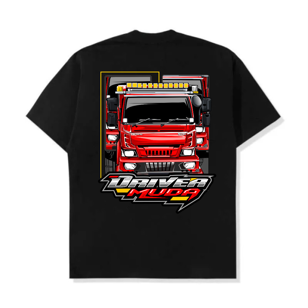 KAOS DISTRO DRIVER MUDA TRUK MERAH SOPIR BALAP
