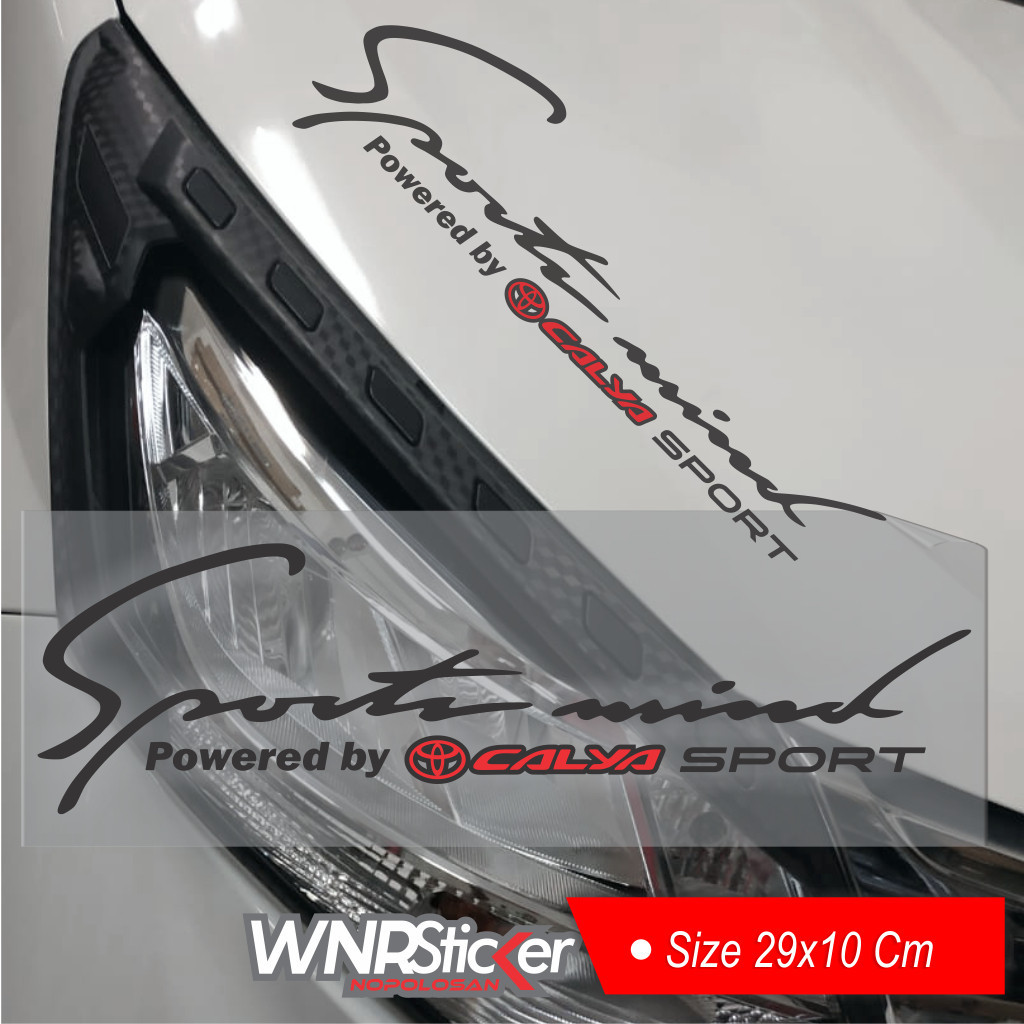 Stiker Kap Mobil Depan Calya Model Sport Mind