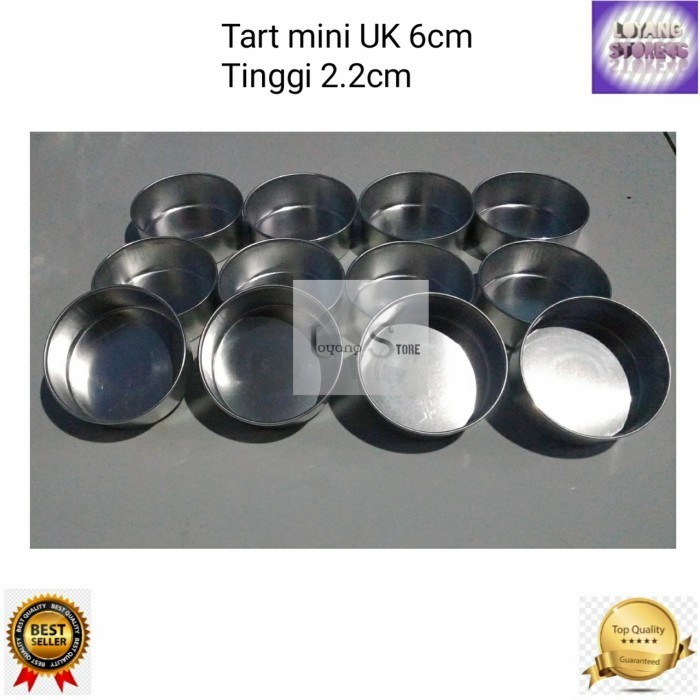 

TERJUAL Cetakan kue tart mini / tart mini UK 6 cm bahan aluminium - loyang+penekan