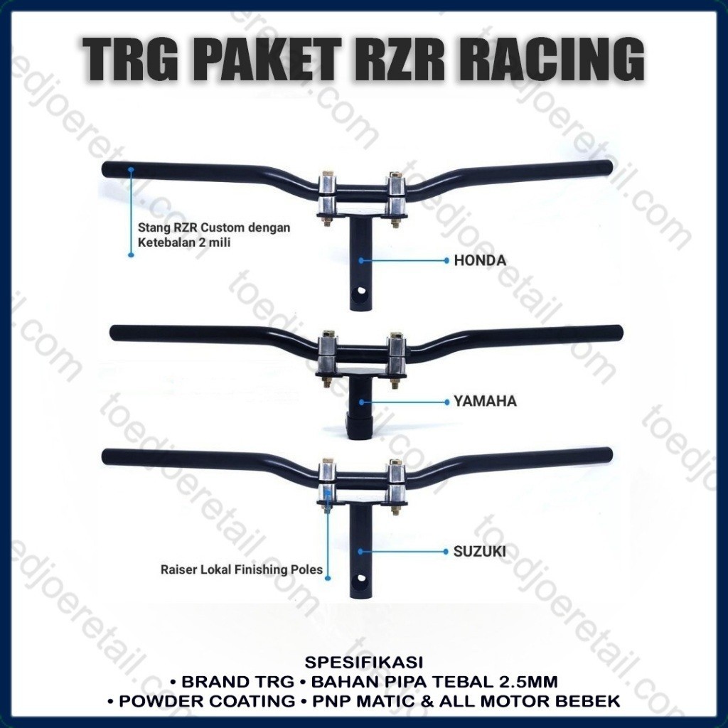 New Paket stang rzr custom balap roadrace full set beat street pcx 150 vario genio supra revo sonic 