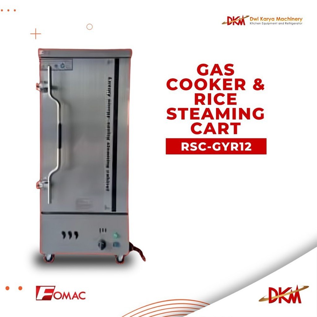 Fomac Rice Steaming Cart RSC-GYR12 ( 12 Susun ) / Mesin Pemasak Nasi / Rice Cooker FOMAC RSC GYR12
