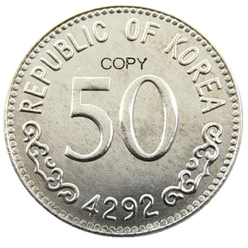 KR(09)Korea 50 Won 4292 Nickel Plated Coins Copy