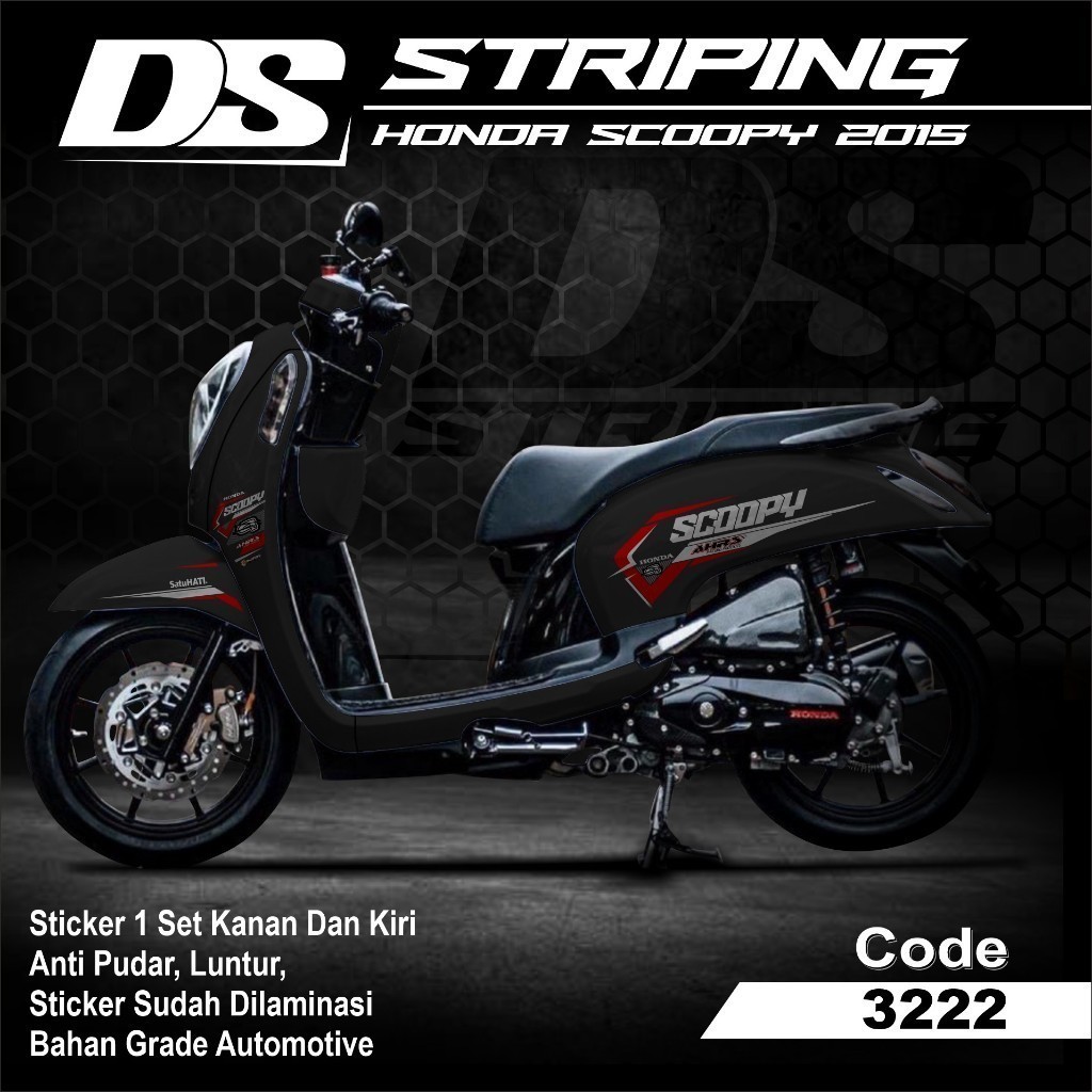 Stiker Striping Scoopy 2013 2014 2015 2016