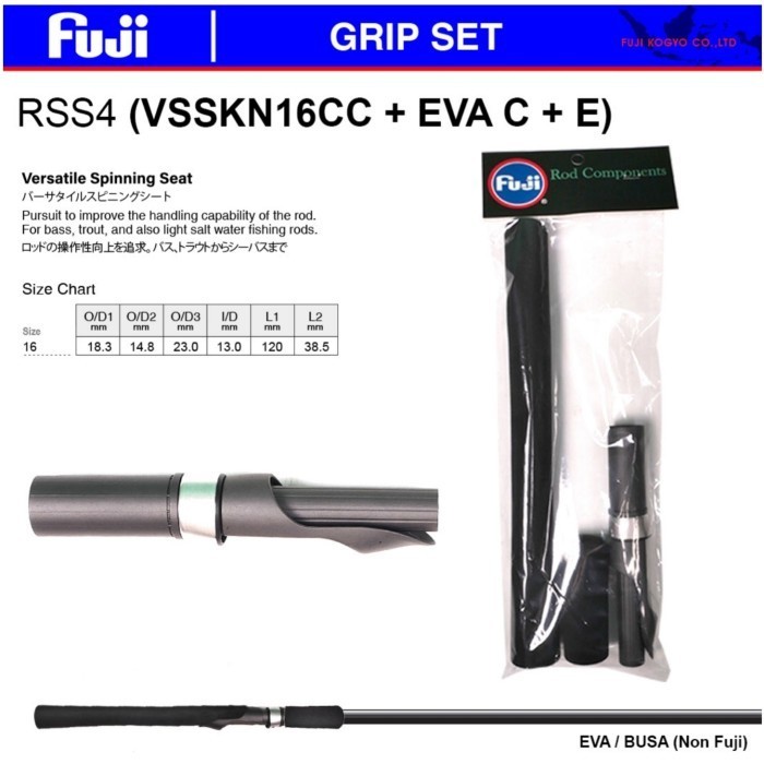 Spare Part Joran (Reel Seat Custom) Grip Set FUJI Pipe Seat Acc Reel Seat Joran Pilih Type