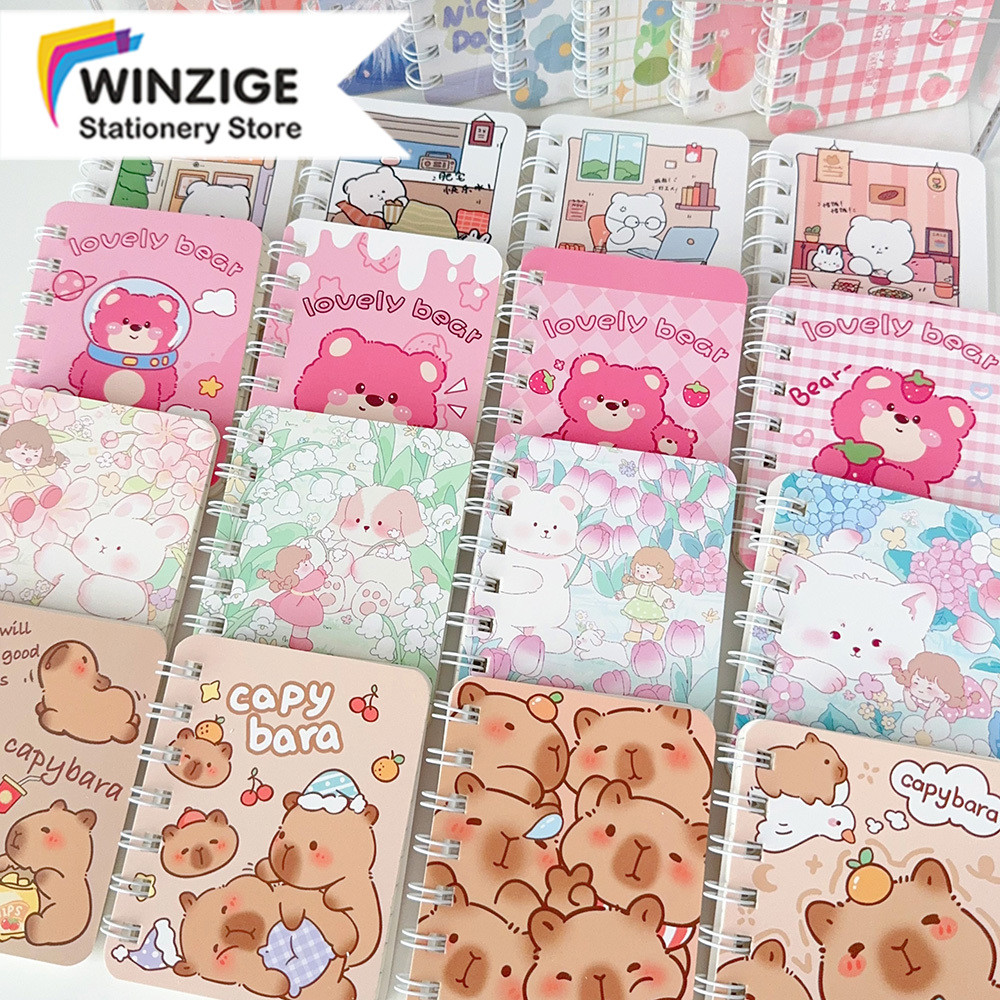 

Winzige A7 Mini Spiral Buku Tulis Notebook Aesthetic Korea Ring Buku Catatan Cute Portable Notepad Small Diary Planner Stationery - Acak 1 Buah