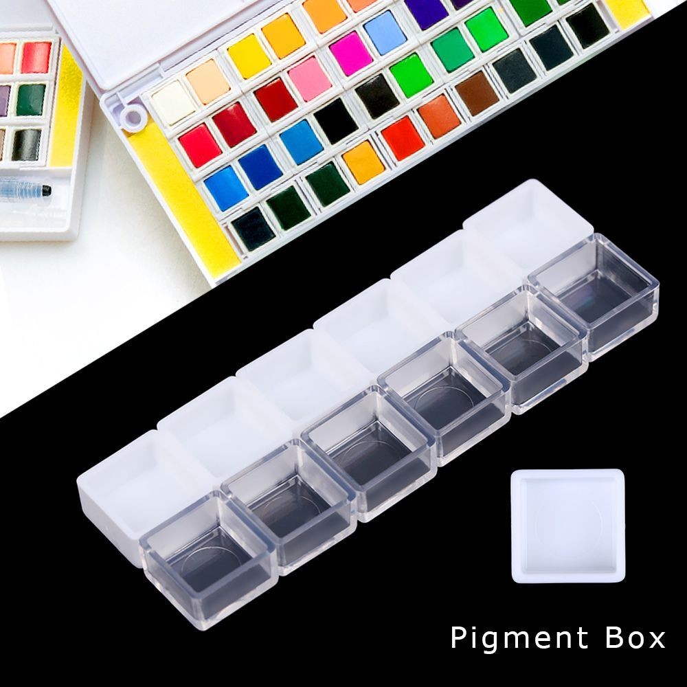 

20/50/60/100Pcs Useful Convenient Painting Artists Pupil Learning Pigment Box Palette Supplies Paint Pans Watercolor Storage