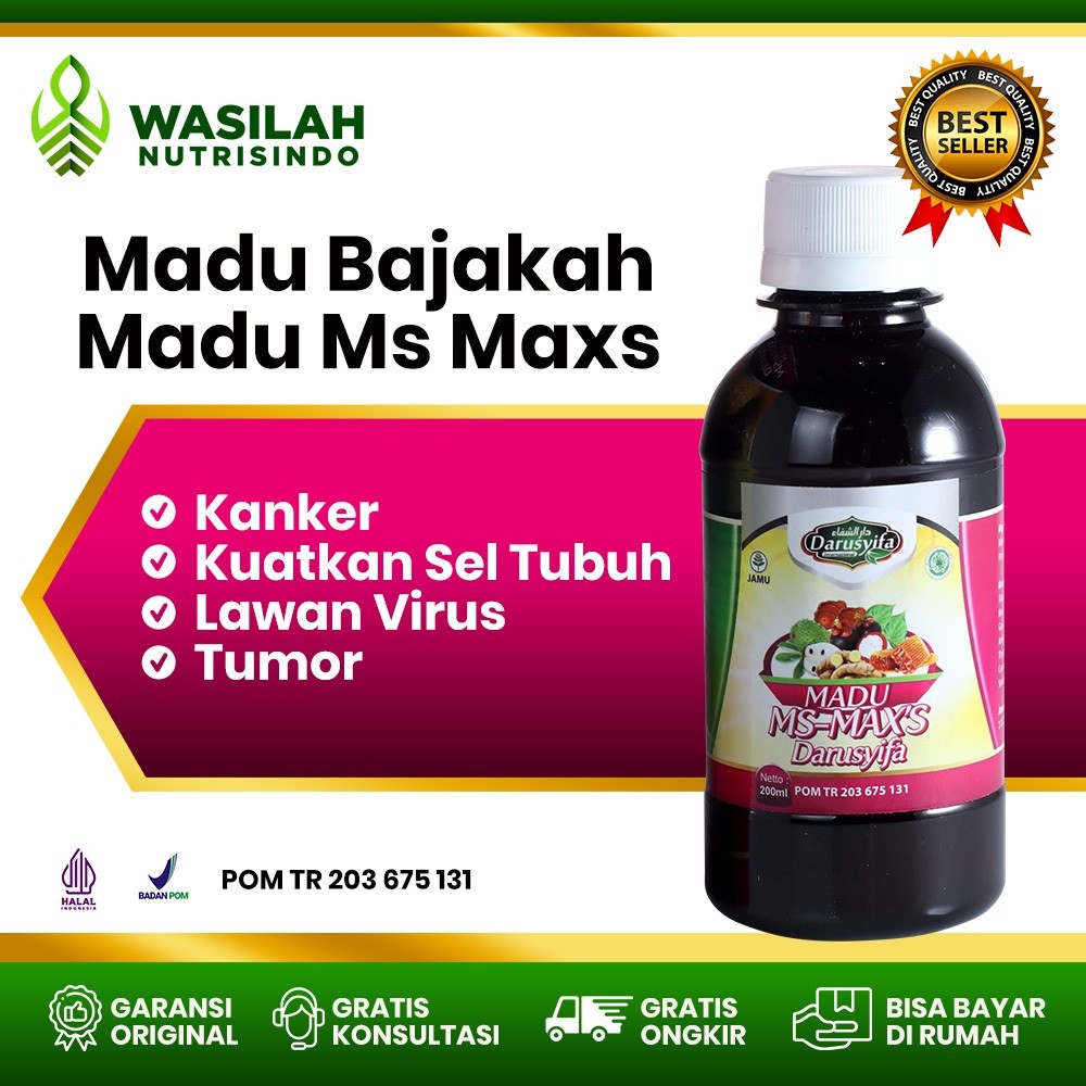Madu Bajakah Ms Maxs Manggis Sirsak DARUSYIFA Madu Bajakah Herbal Solusi Kanker BPOM