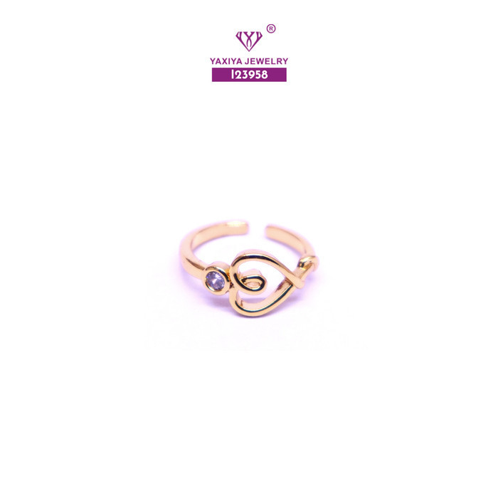 Yaxiya Cincin Anak/Bayi Motif Love Perhiasan Lapis Emas 18k 910 - i23958 .
