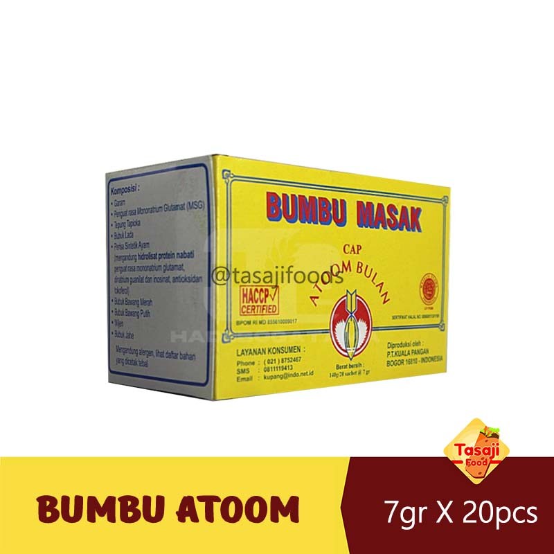 

Bumbu Atoom 140 Gram Isi 20 Pcs Bahan Seblak