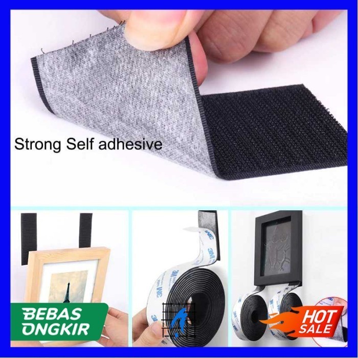 

Lakban Hook and Loop Magic Nylon Sticker 1M - Putih 50mm
