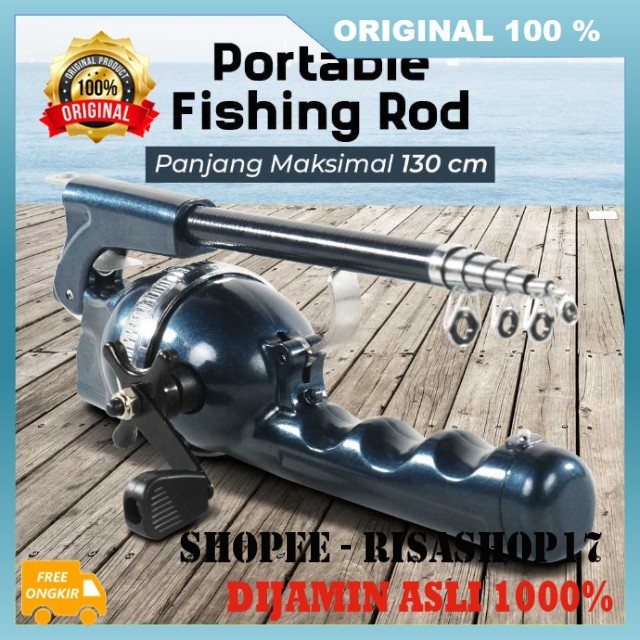 Joran Pancing Lipat Portable Joran Pancing Telescopic Fishing Rod Joran Pancing Lipat Model Baru 100