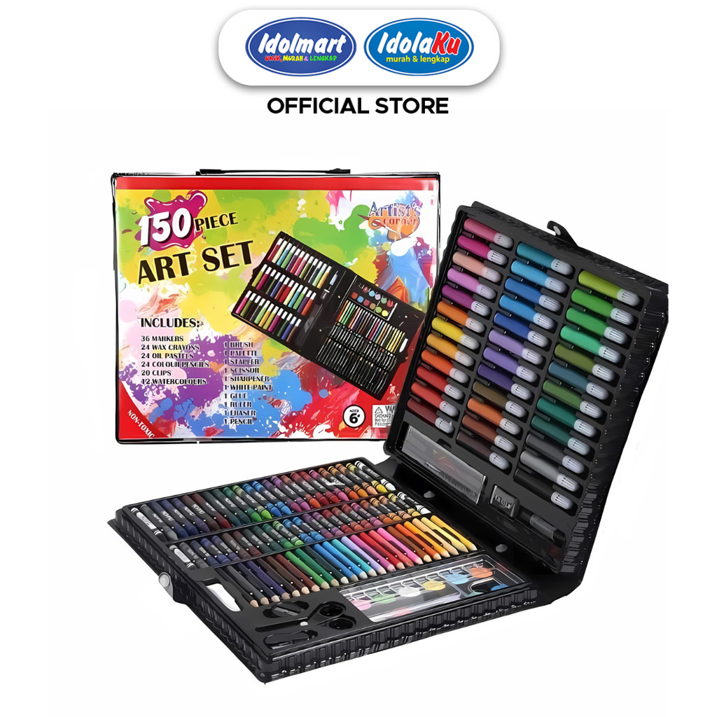 

IDOLMART Crayon Set 150 Pcs Pensil Warna Set Mewarnai Surabaya