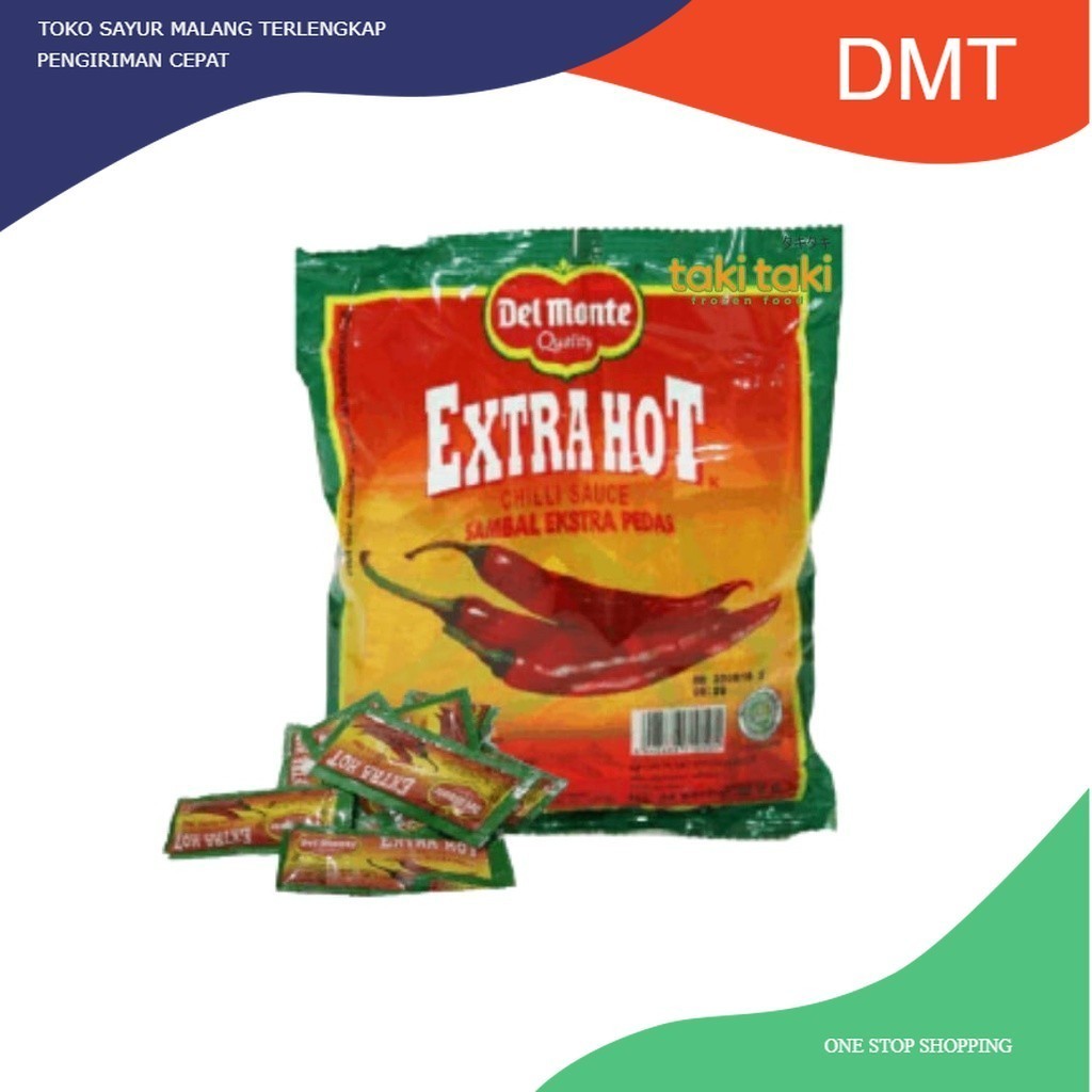 

Delmonte Extra Hot Sachet 9grx24, Extra Hot Sauce, Saos Sambal Extra Hot kemasan Sachet