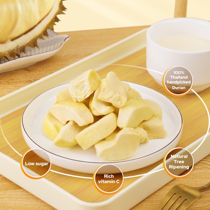 

✨TERLARIS -Freeze Dried Durian - Snack Keripik Buah Durian Sehat HALAL