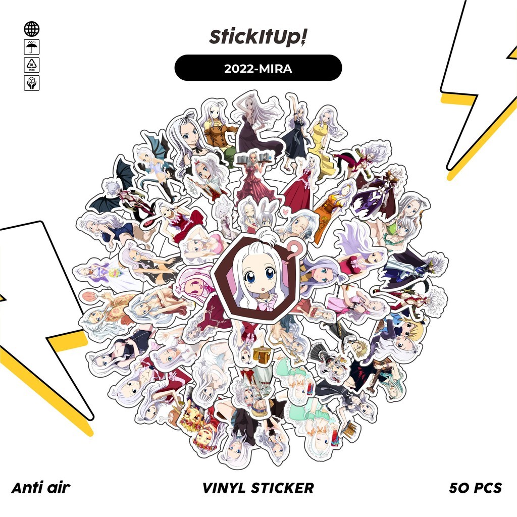 

COD✨ 50 Pcs Stiker ANIME SERIES FAIRY TAIL CHARACTER MIRAJANE Lucu Anti Air Untuk Dekorasi Notebook Sepeda Skateboard Handphone DIY