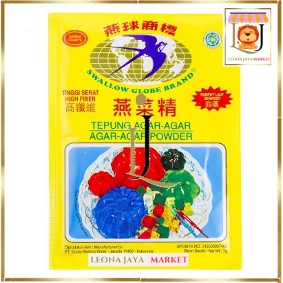 

LJ MARKET SWALLOW AGAR-AGAR BUBUK 7 GR PUTIH/HIJAU/MERAH/COKELAT