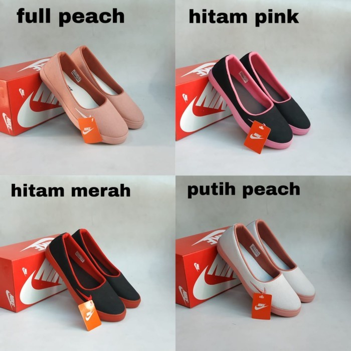 ✨NEW✨ -SEPATU NIKE BALET WANITA, SEPATU NIKE SLOP WANITA - hitam pink, 40