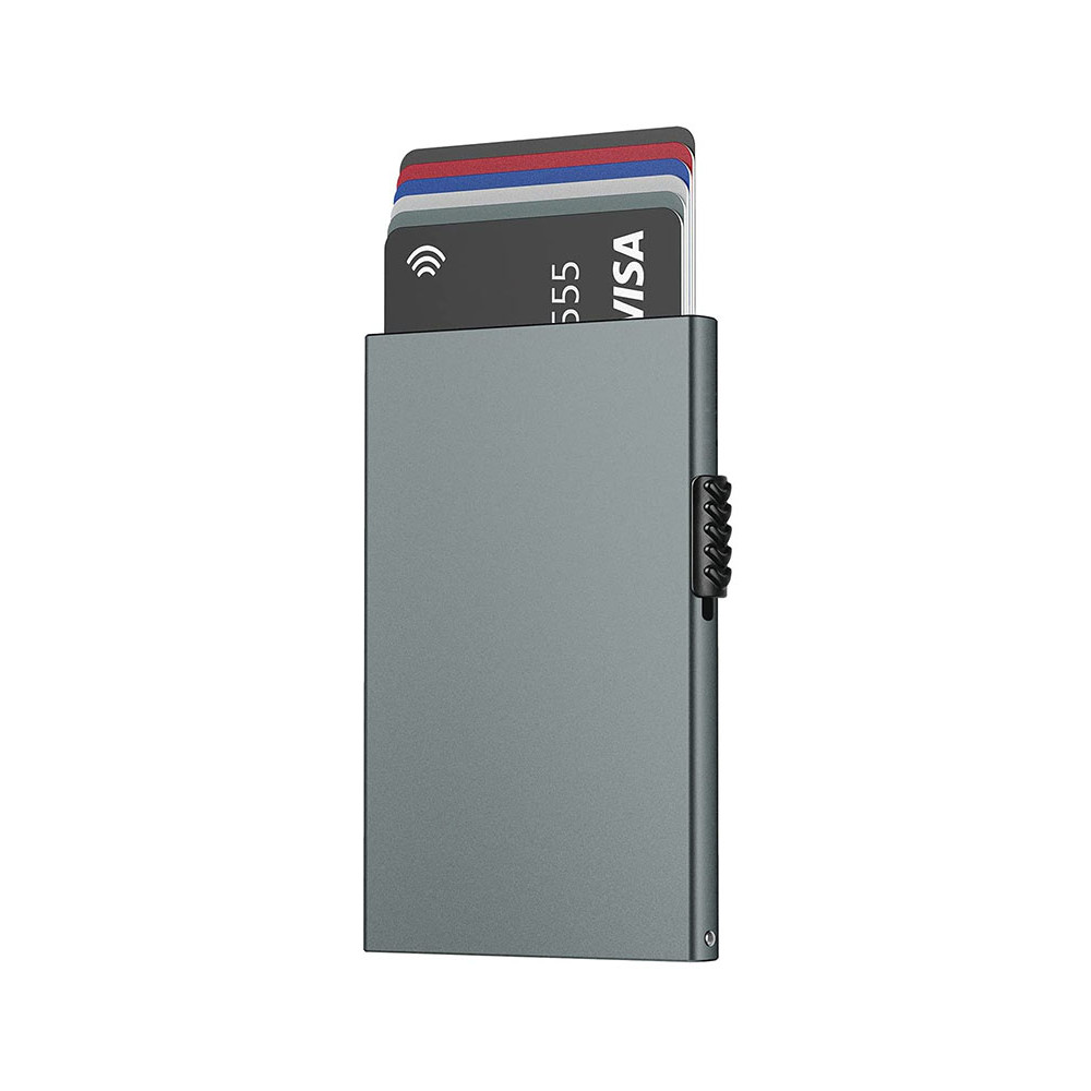 

Card Holder Wallet Minimalist Slim Metal RFID Blocking Card Protector Pop Up Credit Card Wallets for Men