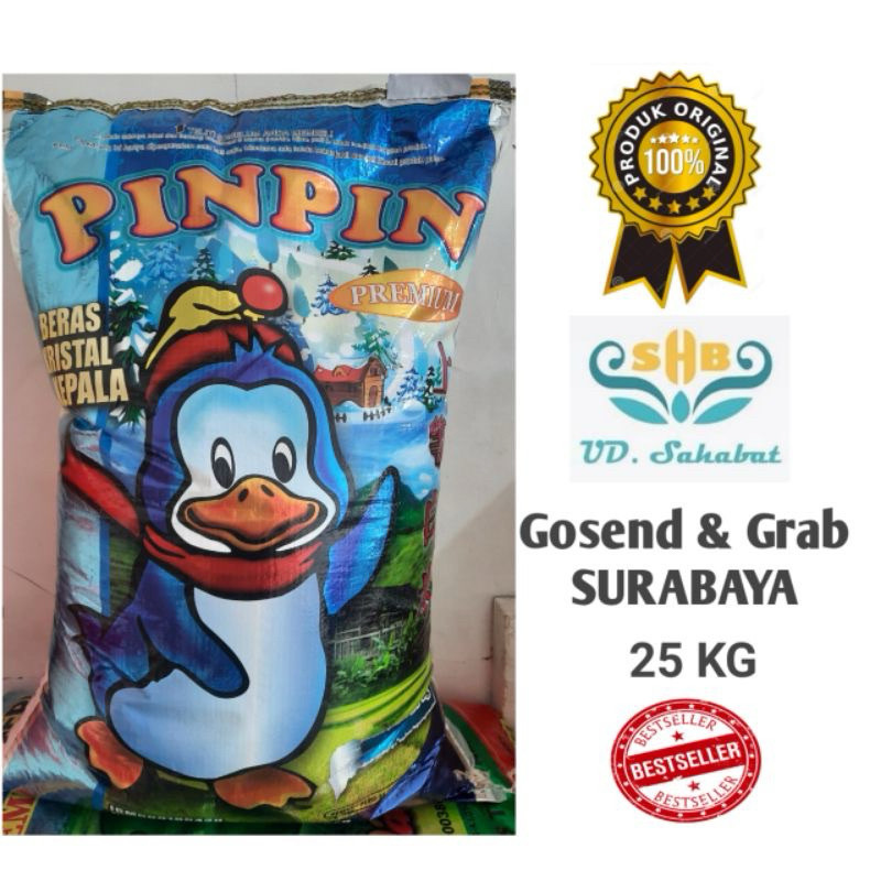

beras kristal cap PIN PIN kemasan 25kg