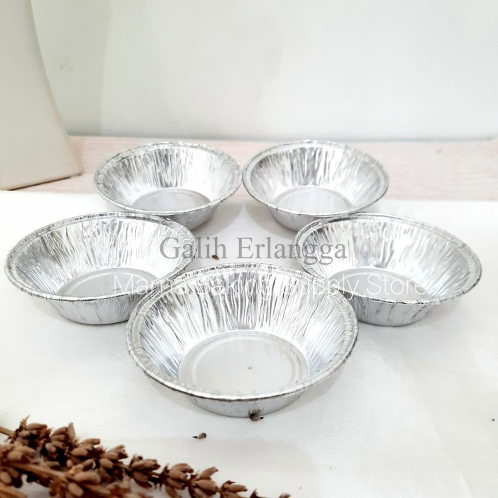lv Wadah Alumunium Aluminium Foil Tray Cup RX-209 RX 209 Egg tart Tutup - TANPA Tutup
