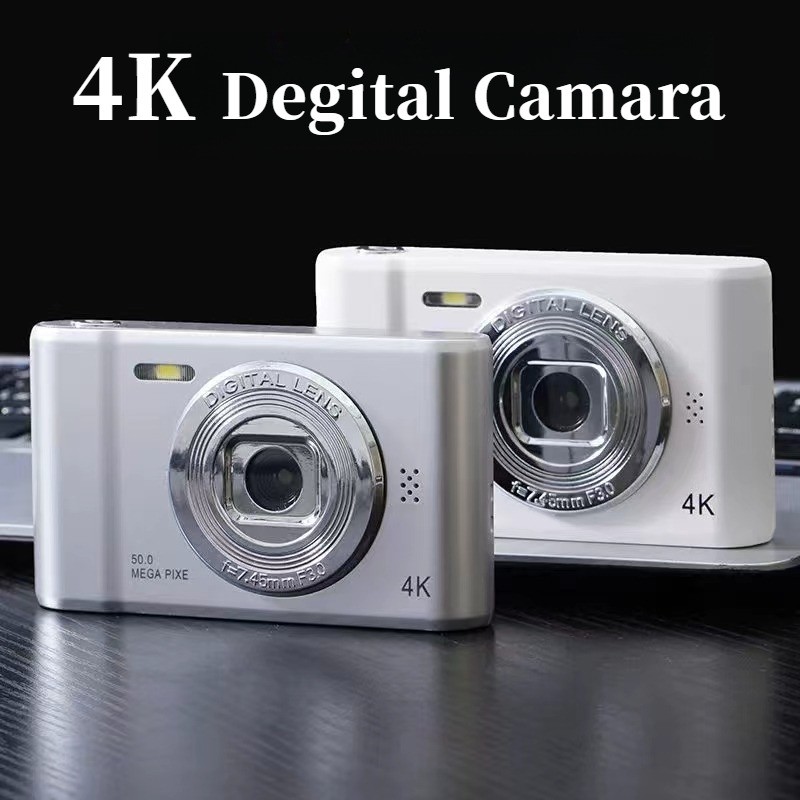 

4K Digital Camera Travel Selfie Camara 50 Megapixels HD Pography 2.4inch Screen Entry-Level Kids Campus Selfie Mini Retro Cam