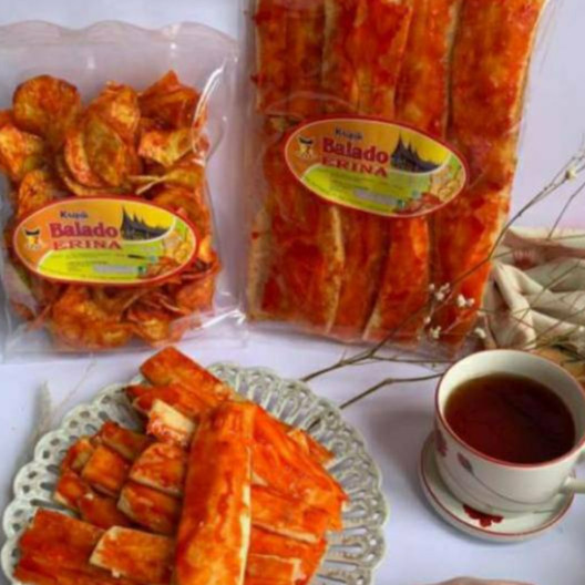 

Kuliner Minang Sanjai Balado Erina Oleh Oleh Cemilan Makanan Payakumbuh Padang Khas Pariaman Jajanan urang awak Snack Kabau Murah Gurih Renyah Enak Spicy Resmi 100% Halal Original AX01