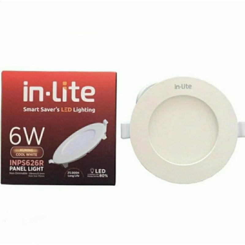 Lampu LED Panel Downlight Inlite INPS 628R 6W 6 Watt IN-lite 6Watt