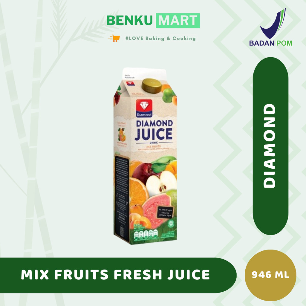 

DIAMOND JUICE MIX FRUITS UNSWEET 946 ML - Jus Buah Campuran