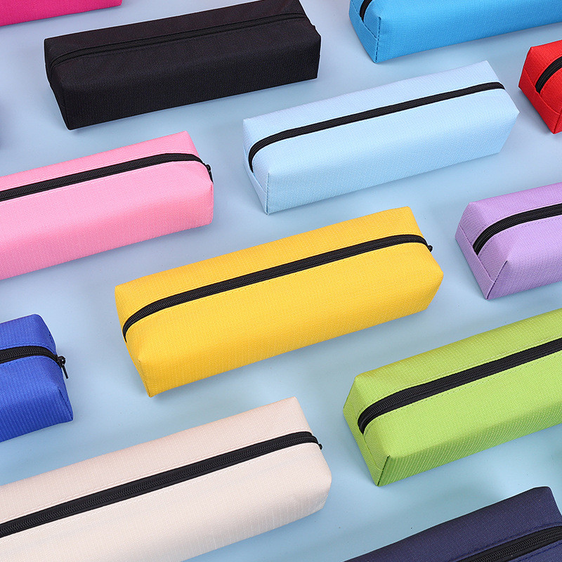 

Small Solid Color Simple Zipper Pencil Case - Kawaii Mini Pen Bag, Portable School & Office Supplies, Cute Organizer