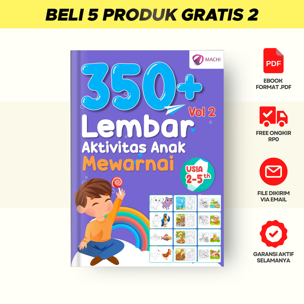 

350 BUKU LEMBAR AKTIVITAS MEWARNAI ANAK SEKOLAH ANAK PAUD TK KIDS BISA DIVETAK SENDIRI Buku Edukasi Anak Lembar Ebook Worksheet Workbook Aktivitas VOL. 2