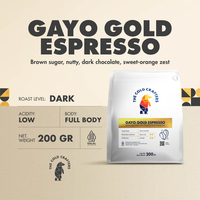 

Gayo Gold Espresso 100% Arabica Coffee Arabika Biji Kopi Bubuk - 100 gram, Biji Kopi
