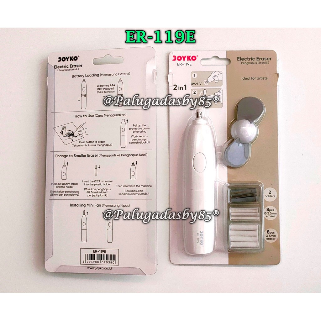 

(1 Set) GROSIR Penghapus Elektrik JOYKO ER-119E / Penghapus Elektrik Electric Eraser Joyko ER-119E