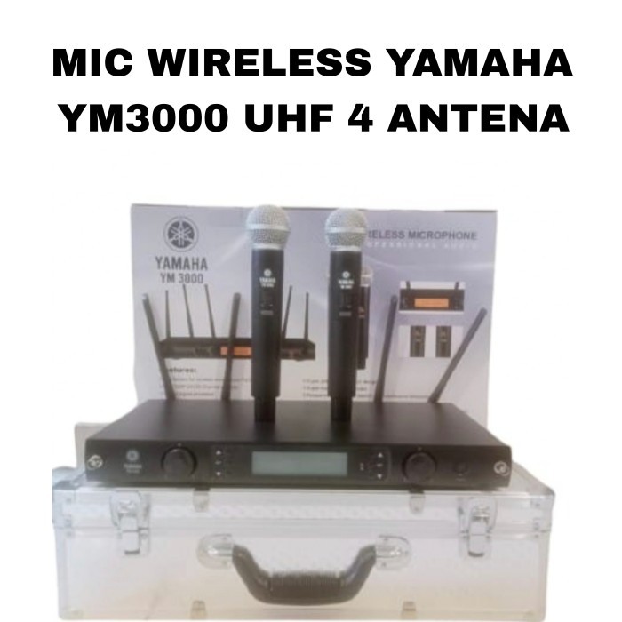 GROSIR MIC/MICROPHONE YAMAHA WIRELESS YM 3000 MULTI CHANNEL UHF 4 ANTE
