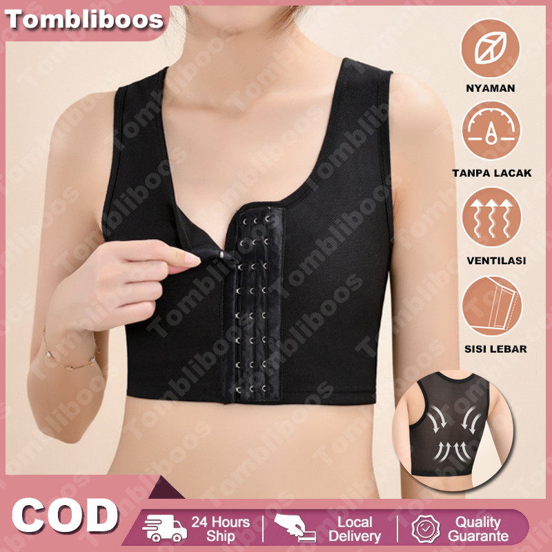 Rompi Kamisol Tipis Pakaian Dalam Korset Wanita Breast Binder Tidak Ada Bantalan Bra Bagian Tipis Me