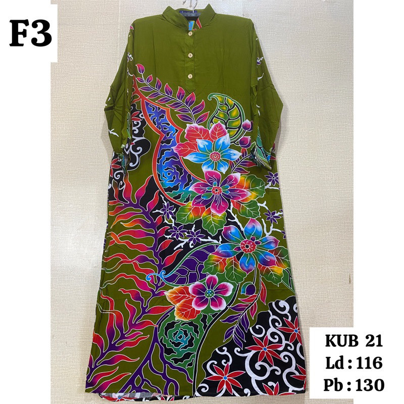 COD Longdress Kerah Mandarin Lengan Panjang Asli Kencana Ungu Label Biru Ukuran Jumbo Ld.118 cm - Da