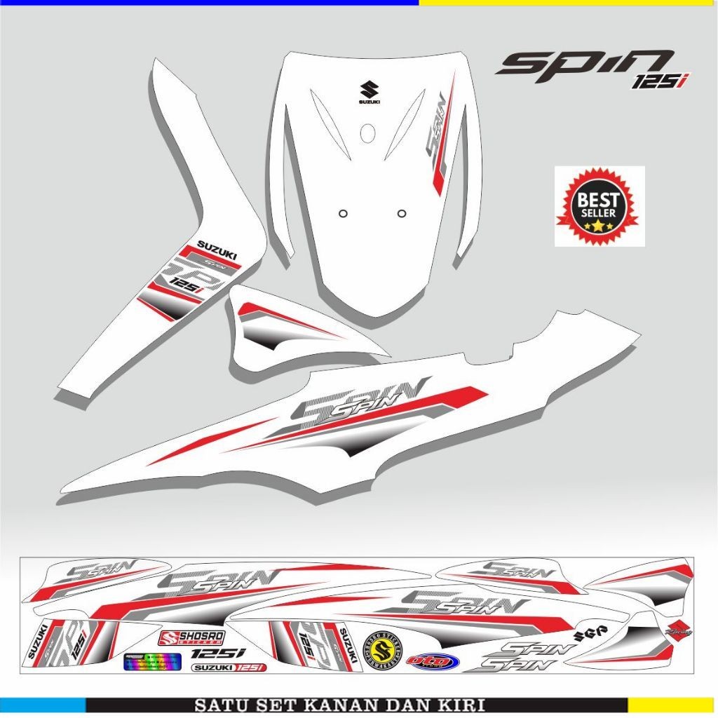 STRIPING BARU STRIPING SPIN 125 SR MOTIF / SPIN 125 / SR / SPIN / STIKER / STICKER / STRIPING SUZUKI