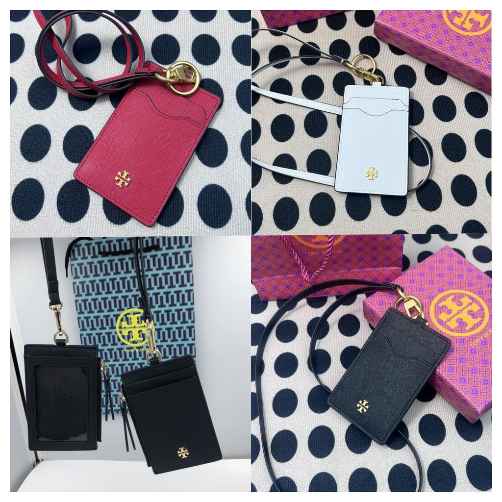 

TORY BURCH Pemegang Kartu Kerja Lanyard Wanita Pemegang Kartu Pria Kulit