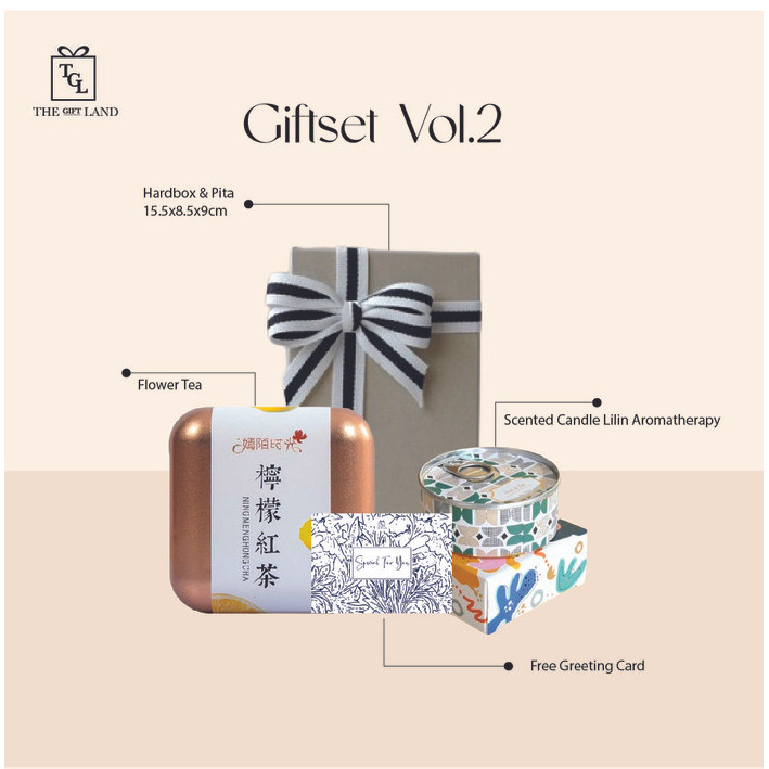 

DISKON Souvenir Wedding Hampers Kado Gift Tea Set Hadiah Scented Candle - Gift Set Vol.2