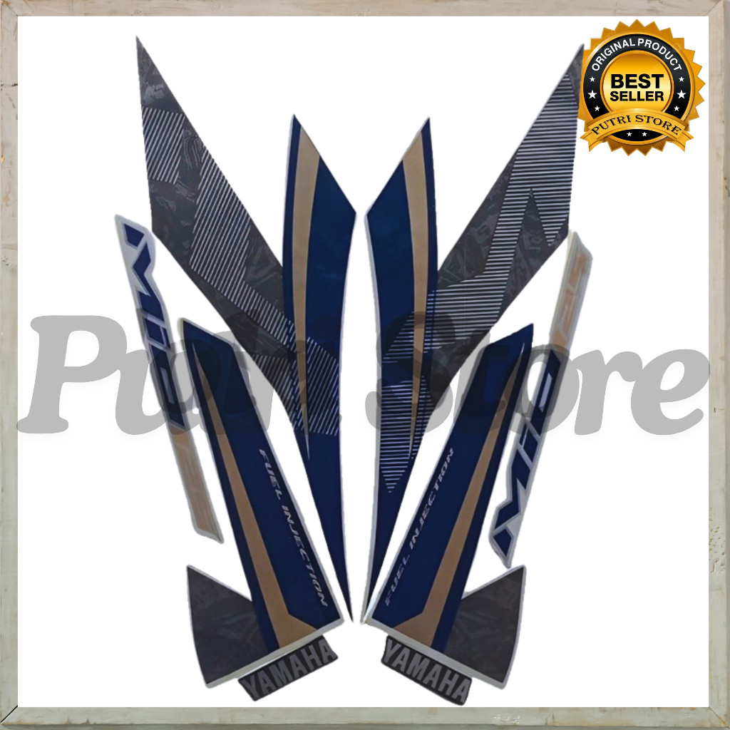 Stiker Striping Mio M3 2018 Hitam Biru List Stiker Standar Mio M3 2018 Striping Standar Mio M3 2018