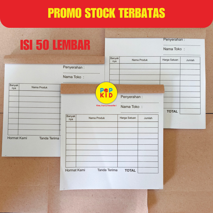 

PROMO NOTA MINI 1 PLY NOTA KONTAN NOTA BELANJA UKURAN KECIL