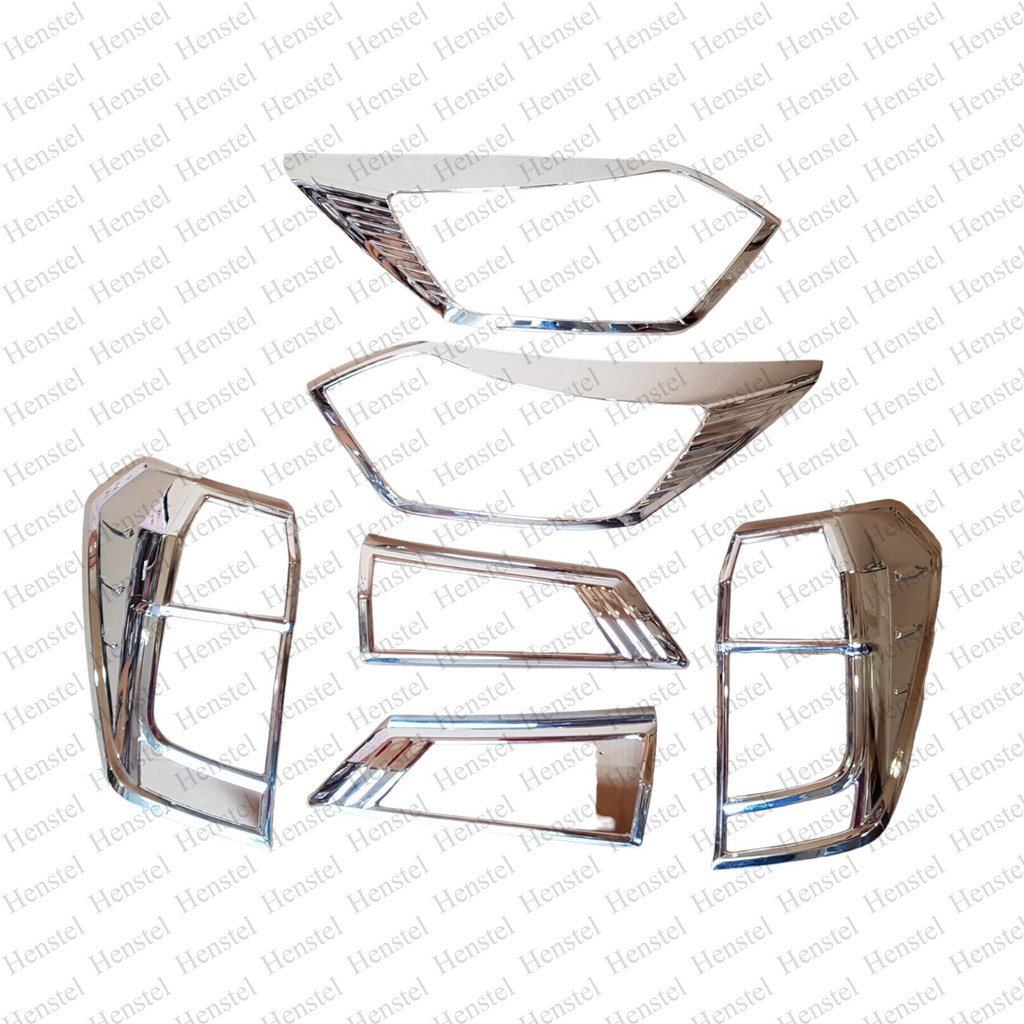 Paket Sigra head / tail light cover (garnish depan / garnish belakang) - Chrome - Henstel Variasi Mo