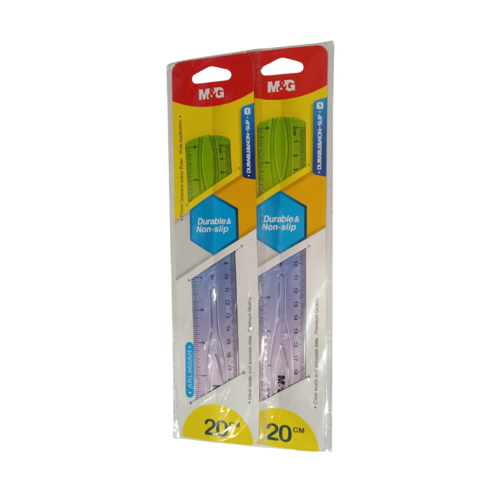 

Penggaris Bening M&G Gradasi Warna Durable & Non Slip 20 cm #ARL960AH- SHSNP